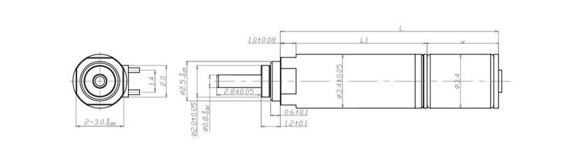 3.4mm減速電機